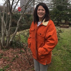 Vintage J. Crew Orange Corduroy Jacket M